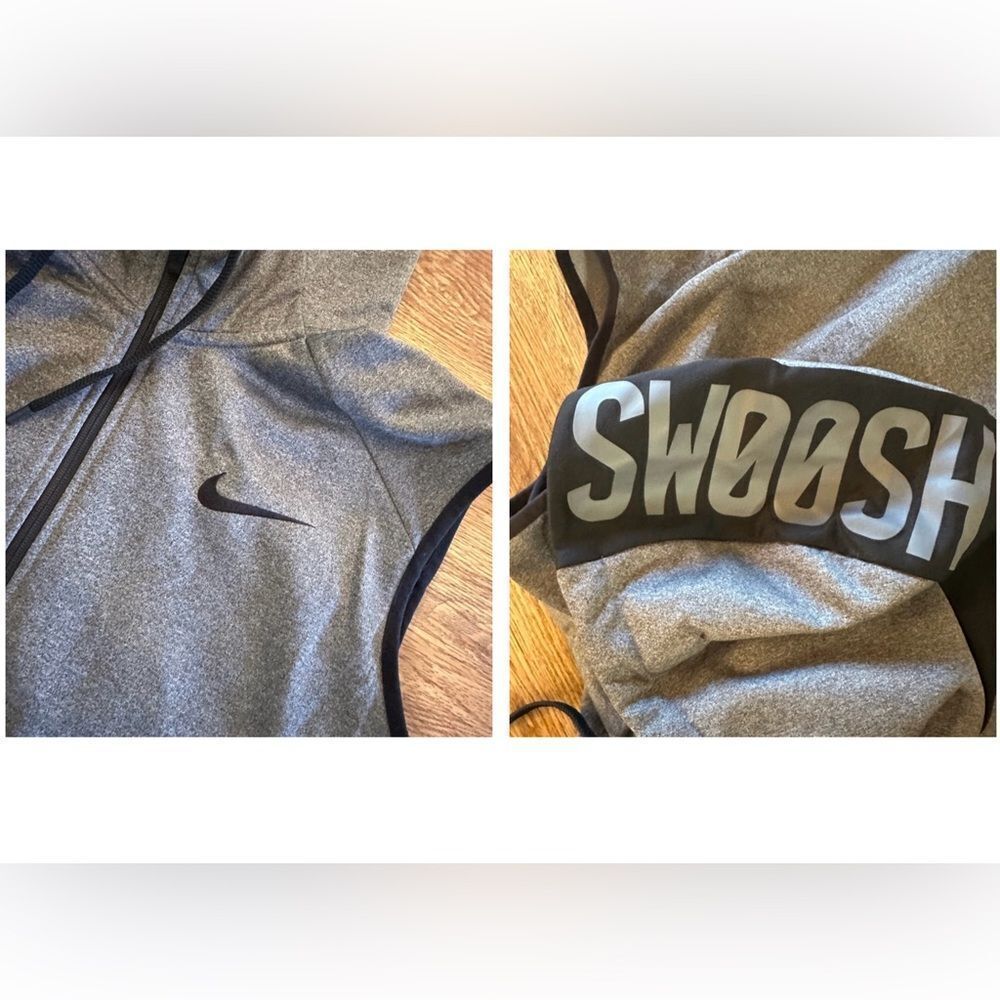 Nike Swoosh Men’s Size XL Gray Dri-Fit Hoodie Vest